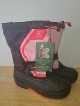Kamik Kid's Boy's Toddler Snowcoast 3 Boots Gray / Pink  Sz. 2 P7592 - $31.18