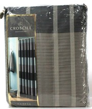 1 Count Croscill Fairfax Slate 72 In X 84 In Long Shower Curtain 100% Polyester 