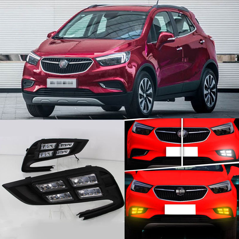 for Buick Encore 2017 Car DRL LED Daytime Running Light DRL Fog light Lamp Fog/Driving Lights
