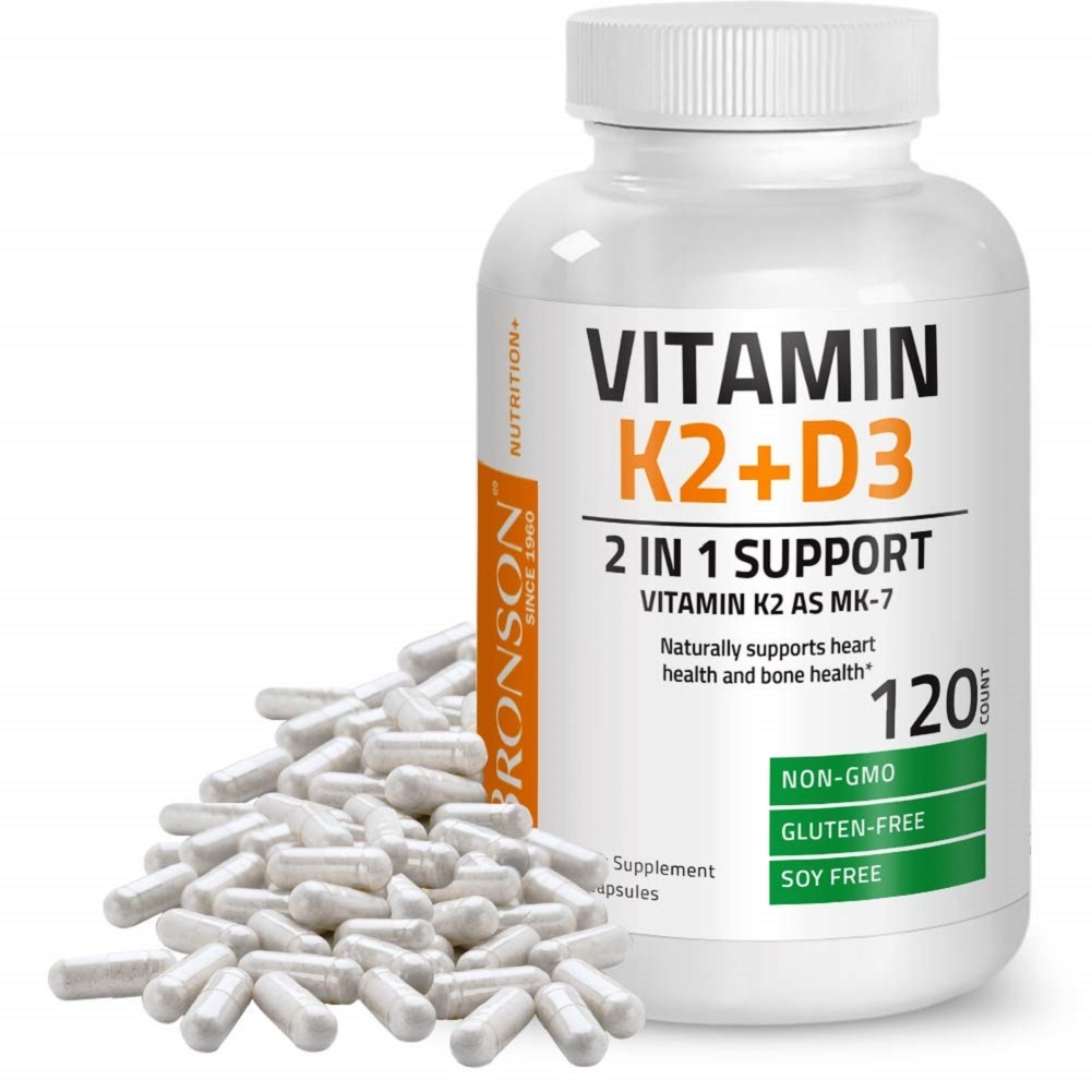 Vitamin K2 (MK7) with D3 Supplement Bone and Heart Health Vitamin D