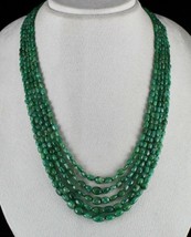Antique Natural Emerald Beaded Necklace 5 L 328 Carats Gemstone Precious... - £1,412.53 GBP