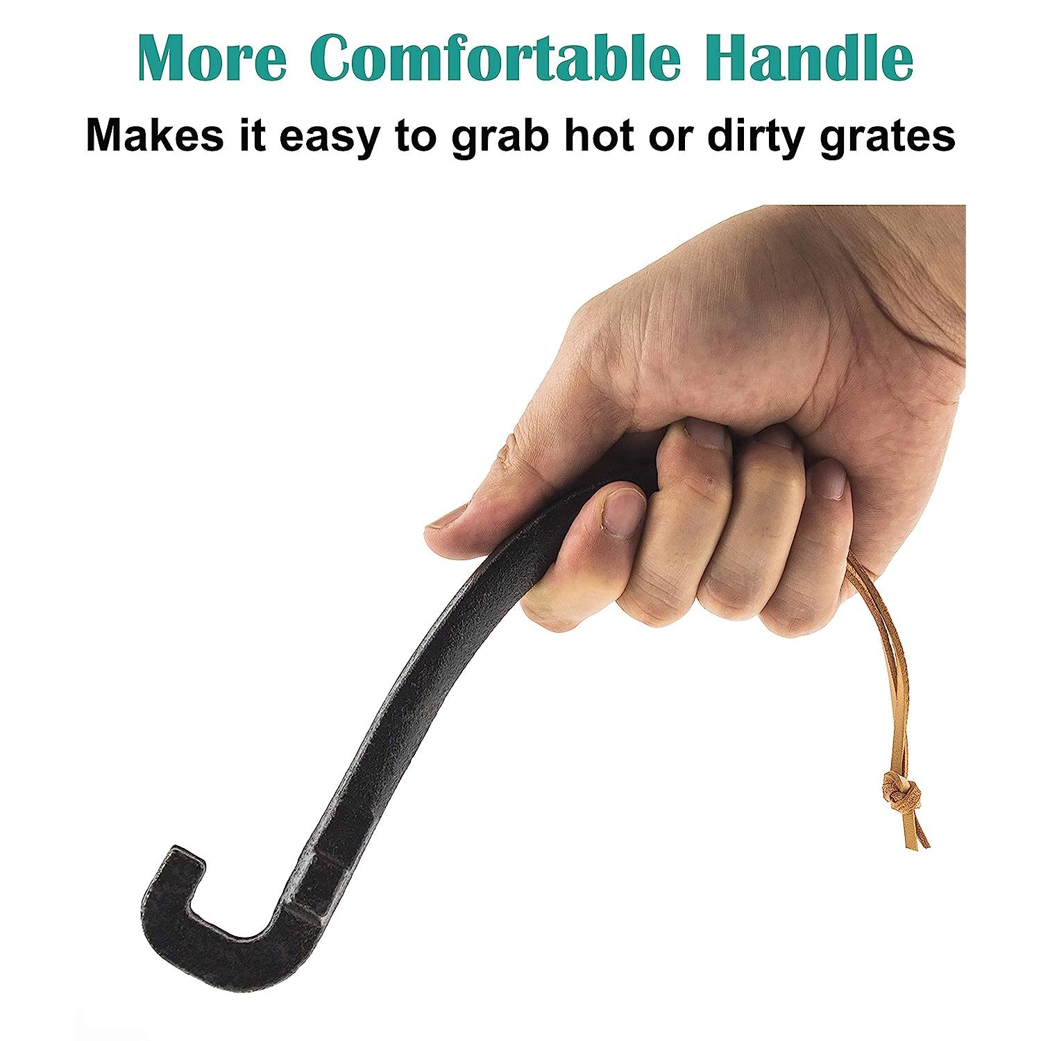 Cast Iron Grill Grate Lifter, Cooking Grid Lifter Gripper For Big Green