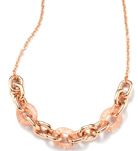 AVON DIPPED IN PINK LINK NECKLACE &quot;PINK/ROSE GOLD COLOR&quot; (VERY RARE) NEW... - $25.03