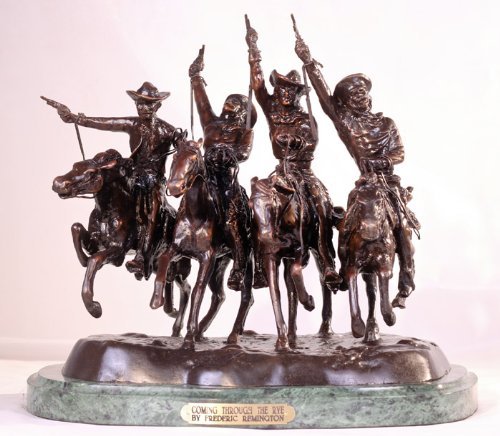 Coming Through the Rye Finest US Lost Wax Bronze Bronze Sculpture by Remington