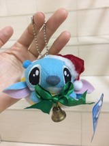 Disney Stitch in Wreath plush doll keychain. New Year Theme pretty and r... - $17.00