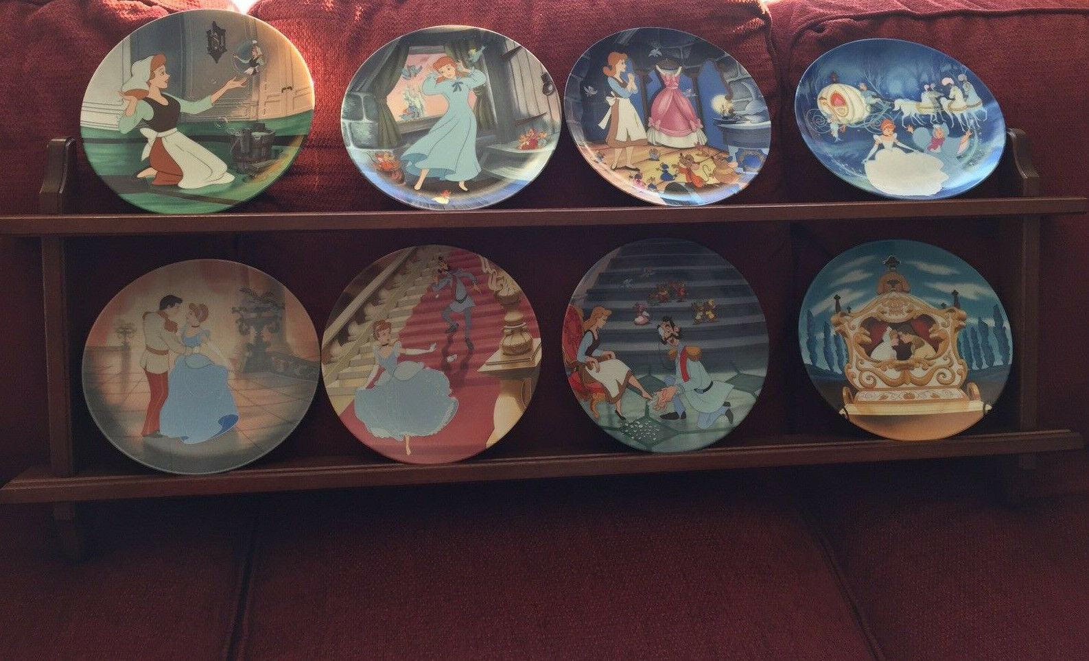 Disney Princess Cinderella Plate Set of 8 Knowles Bradford Exchange ...