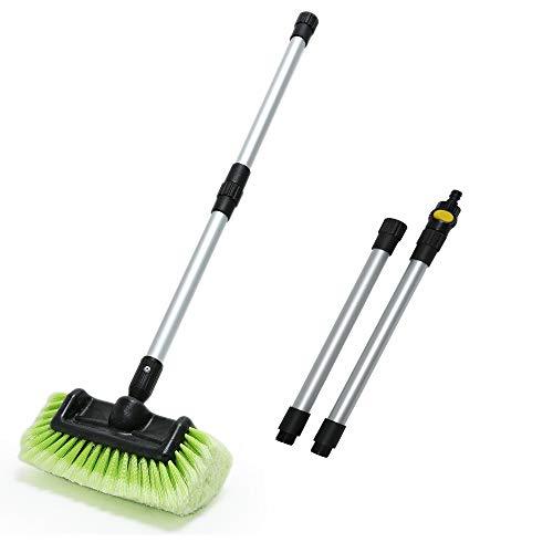 Car Wash Brush 11" with Long Handle with Soft Bristle Scrub Brush for