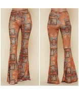 Rust Printed Bell Bottom Pants - £29.87 GBP