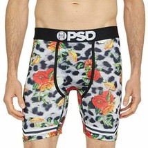 PSD Mens Animal Print Floral Microfiber 7 in. Stretch Breathable Boxer B... - $17.46