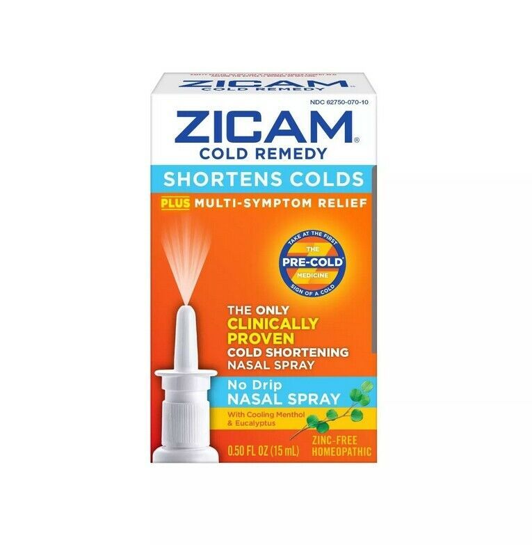 Zicam Cold Remedy Nasal Spray - Cooling Menthol & Eucalyptus - 0.5 fl oz