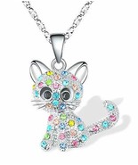 Kitty Cat Pendant Necklace Jewelry for Women Girls Cat Lover Gifts Daugh... - $32.17