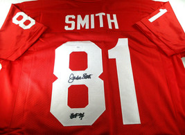 Jackie Smith / Autographed Inscribed St Louis Cardinals Red Custom Jersey / Jsa - $49.50