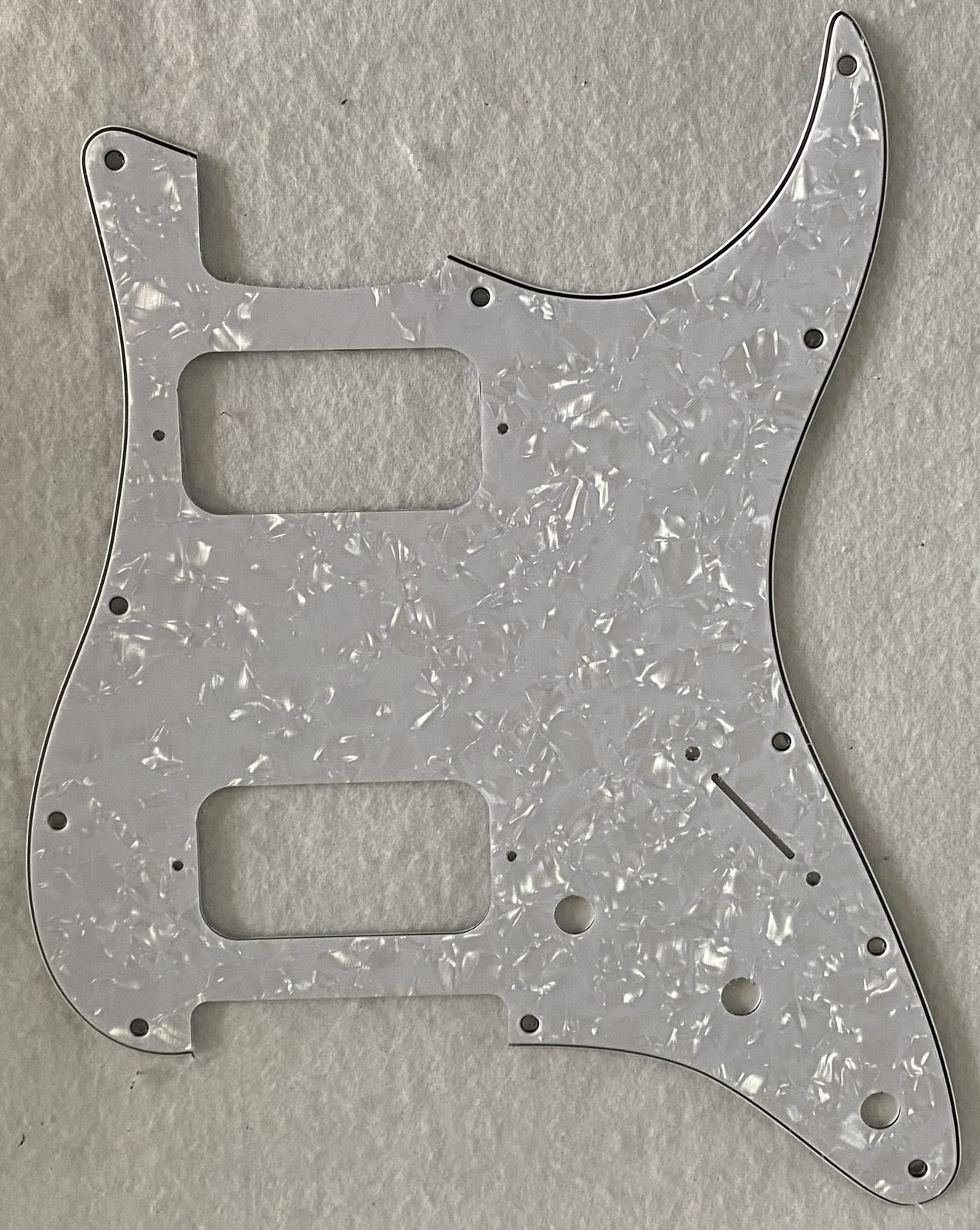 For Fender Double Fat HH Strat Humbucker Guitar Pickguard,4 Ply White Pearl