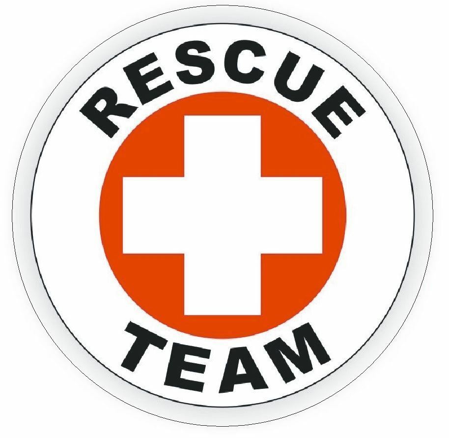 Rescue Team Hard Hat Decal Hard Hat Sticker Helmet Safety Label H20 ...