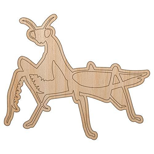 Praying Mantis Insect Unfinished Wood Shape Piece Cutout for DIY Craft Projects