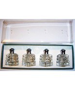 Vintage Set of 4 Irice Sparkling Crystal Salt &amp; Pepper Shakers IOB - $12.00