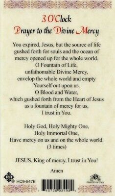 3 O'Clock Prayer Card the Divine Mercy - EB234 - O ...