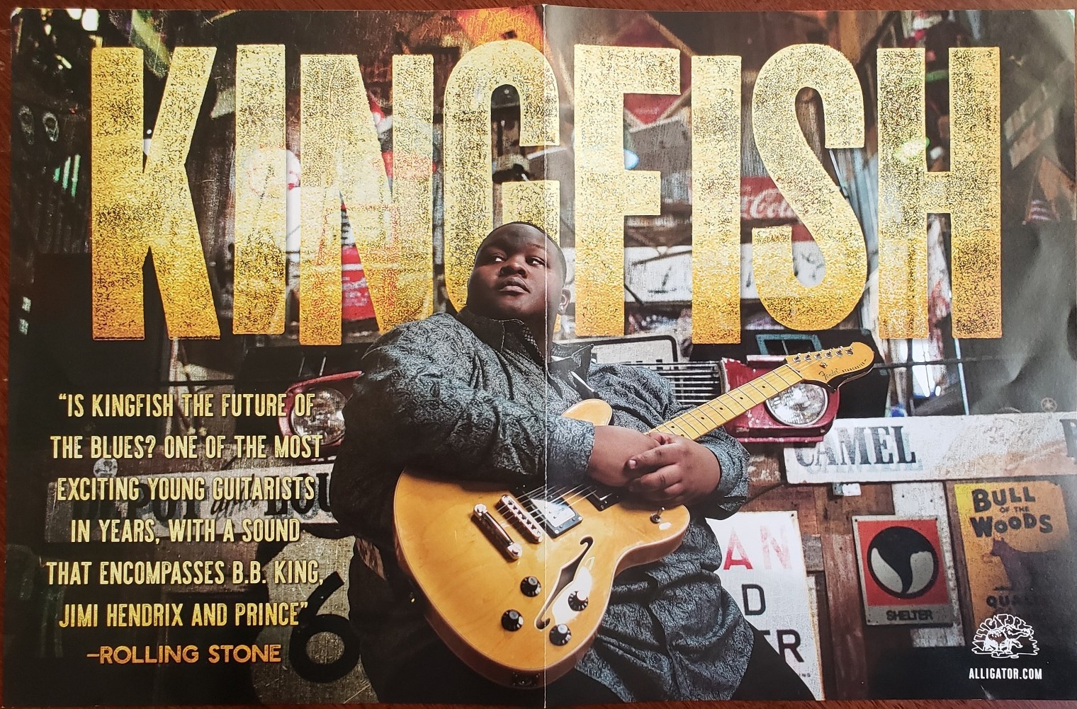 Christone Ingram "Kingfish" Promo Poster & writeup 11 x 17 Folded in
