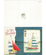 Have A Wonderful Birthday Wishes Boat Printed Greeting Card With Envelope - $10.69