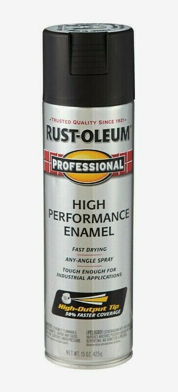 RUST-OLEUM Professional FLAT BLACK 15 oz. Spray High Performance Enamel 7578-838
