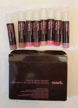 Avon Mark Mini Lip Gloss Sampler Set of 8 Glow Baby & Luxe Shades .25 g ea tubes - $39.52