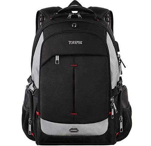 YOREPEK Backpack,17 Inch Laptop Backpack with USB Charging Port for Men ...
