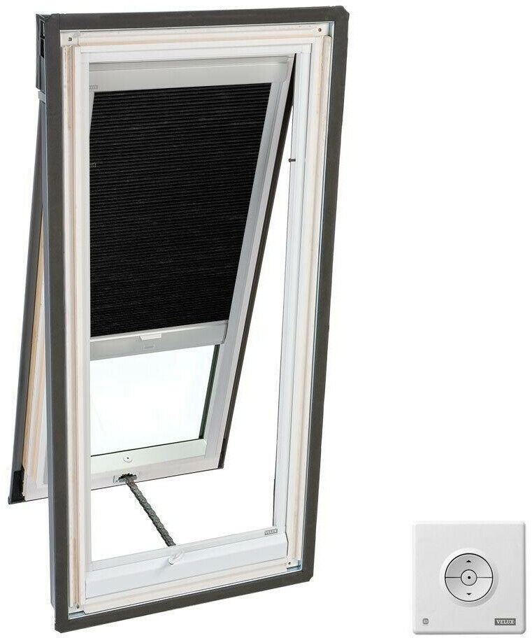 VELUX Skylight Blinds Room Darkening C06 Size Solar Powered Remote Control Blinds & Shades