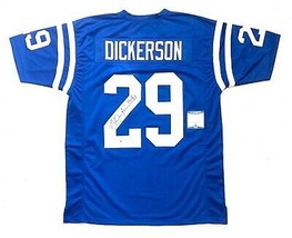 ERIC DICKERSON HOF 99 SIGNED PRO STYLE JERSEY w/ BECKETT WITNESSED COA #WH47799 image 1