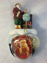 Santa Sleigh Bells Dona Gelsinger Jingle Bell Ornament 2009 Bradford Exc... - $12.99