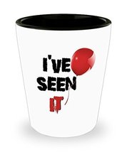Scary Clown I&#39;ve Seen It Creepy Red Balloon Shot Glass - $11.99