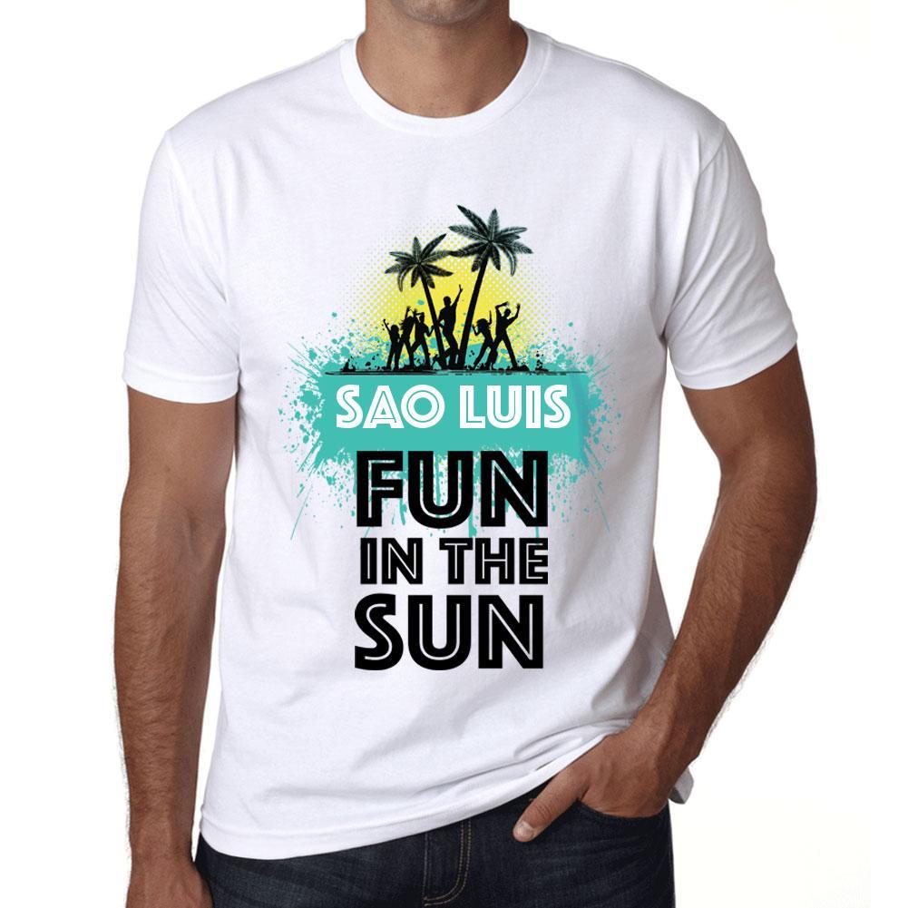 Men’s Vintage Tee Shirt Graphic T shirt Summer Dance SAO LUIS White