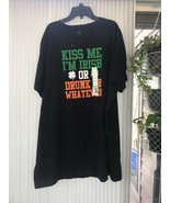 St Patrick Tee Men&#39;s Short Sleeve Black Kiss Me…T-Shirt XXL New!!! - $10.87