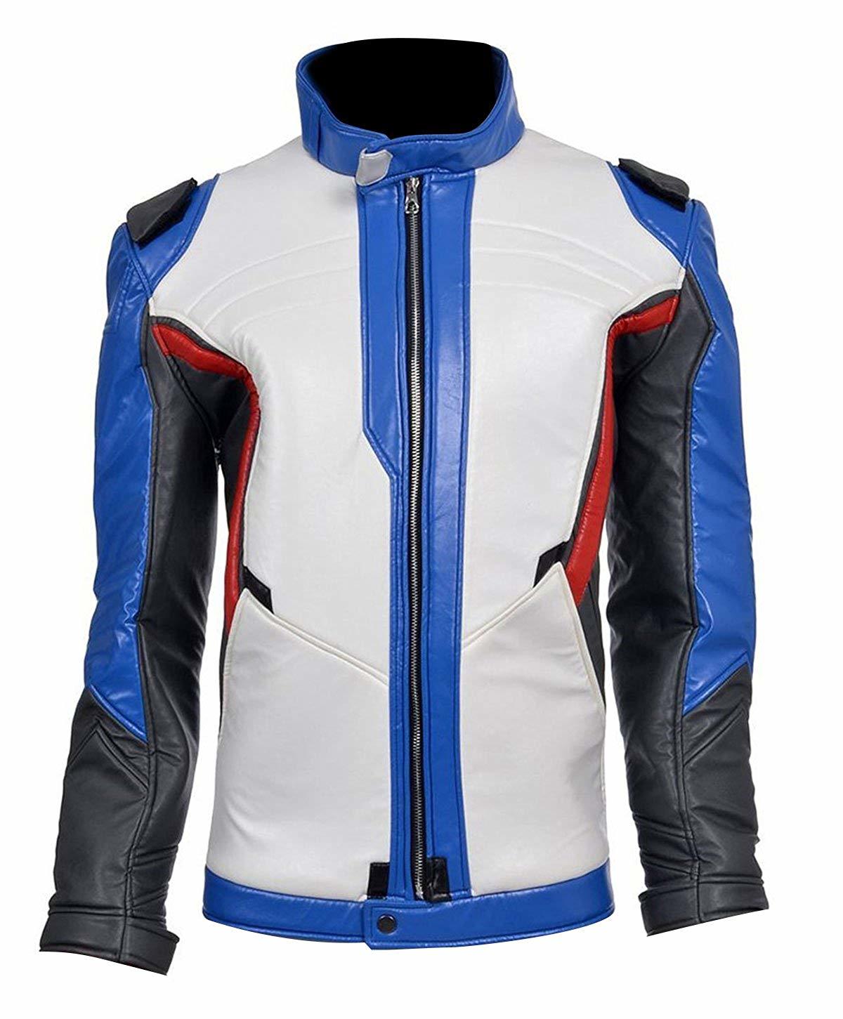 Overwatch Game Soldier 76 Biker Synthetic Leather Jacket - Coats & Jackets