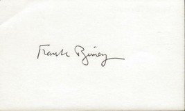 Frank Birney Signed 3x5 Index Card Boston Public