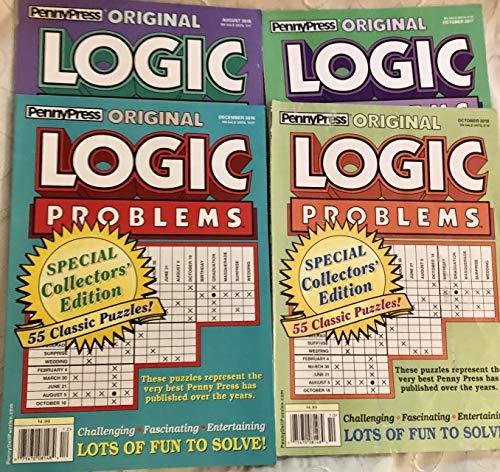 Lot of (4) Penny Press Original Logic Problems Puzzles Full Size Books ...