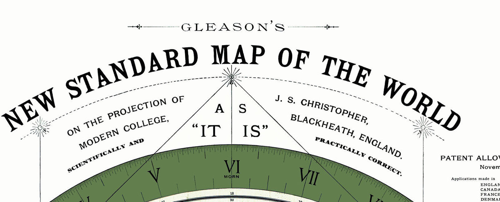Erde Ist Flach flat earth map Gleason's New Standard Map of the World +Aufkl 