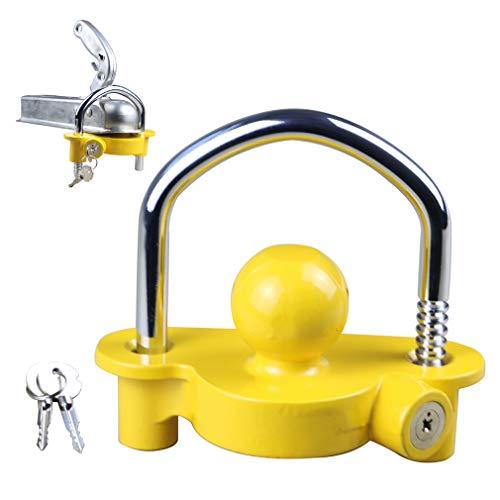 OKLEAD Universal Heavy Duty Steel Trailer Hitch Coupler Lock with