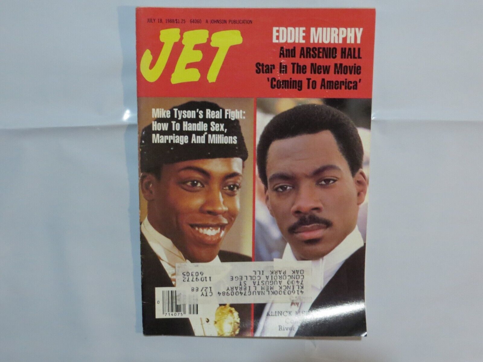 Jet Magazine Eddie Murphy Mike Tyson July 18, 1988 OB - Magazines