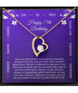 Mother in Law Heart Pendant, 75th Birthday Celebration Gift from Daughte... - $64.95