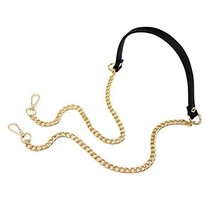 Panda Legends Black Gold Replacement Metal Purse Chain Strap PU Leather ... - $19.66