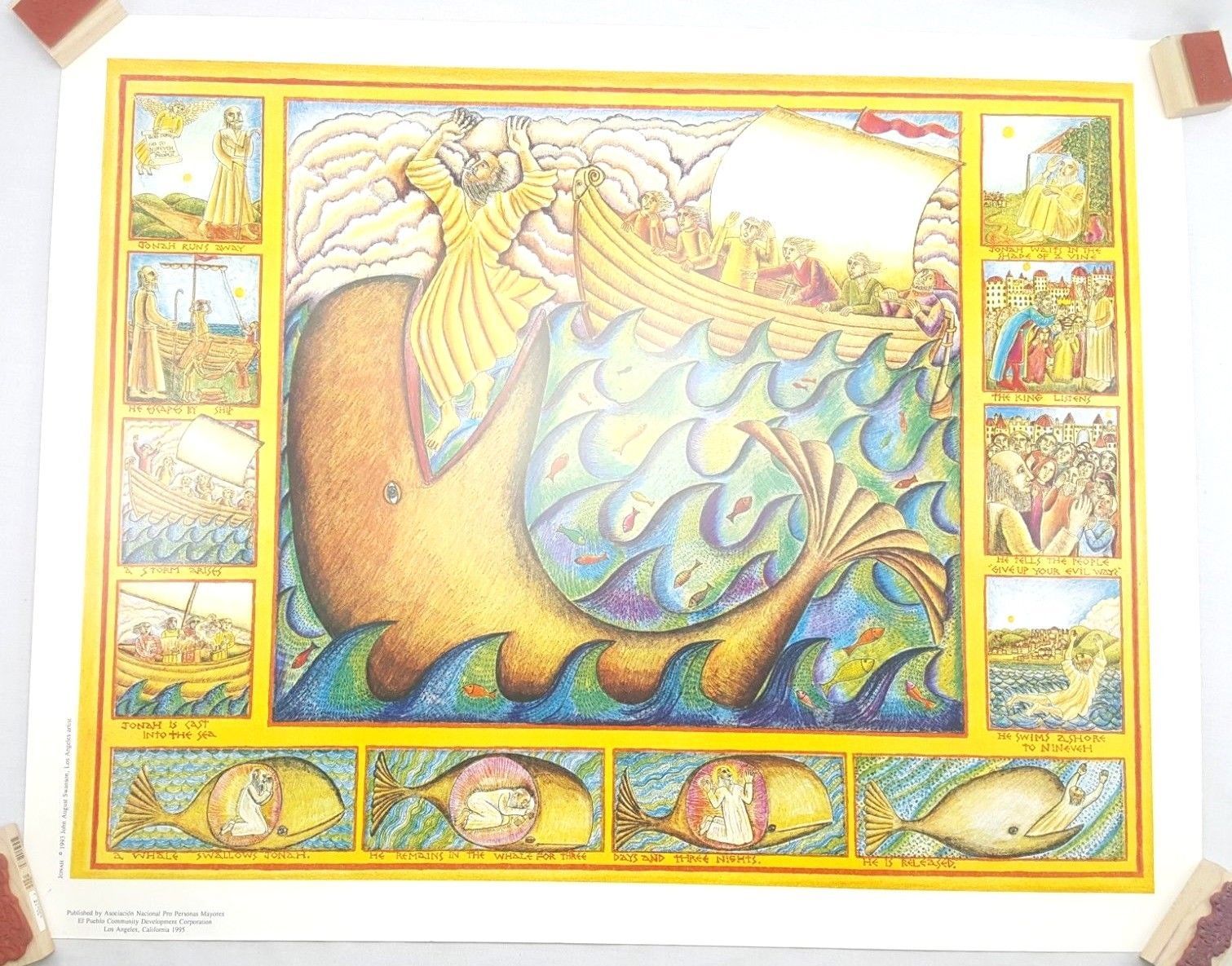 John August Swanson Poster Jonah 1993 Print Biblical Story Jonah and ...