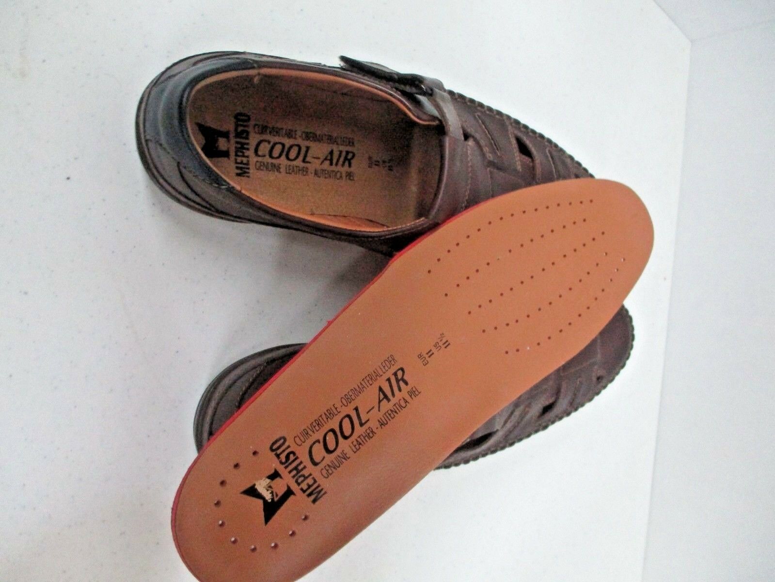 Mephisto 11.5 Fisherman Sandal Moc Toe Cool Air Removable Insole Shoes