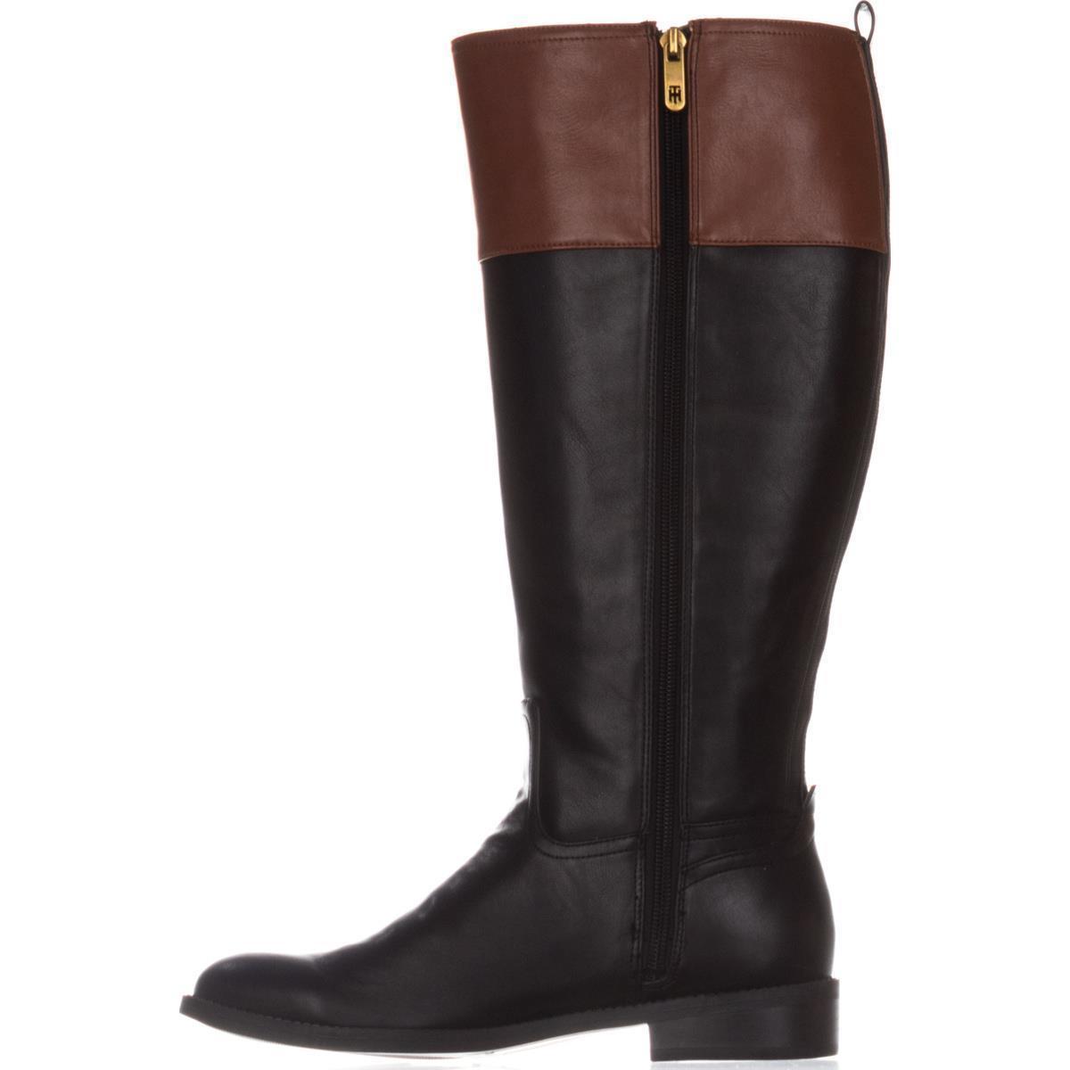 Tommy Hilfiger Ilia2 Wide Calf Riding Boots, Black Multi Boots