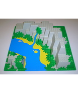 Used Lego Baseplate 32x32 Canyon Plate w Foliage, Rocks, Lagoon Pattern ... - $39.95