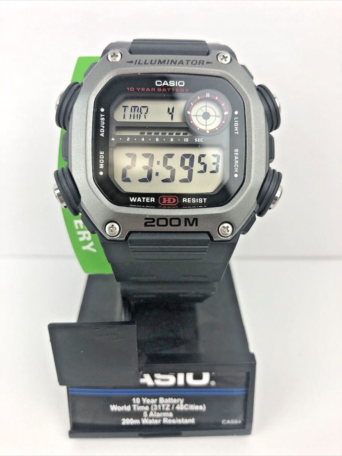 Casio Men's Sport Watch Illuminator DW291H-1AV LED Light Water Resistant 200m