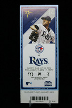 Toronto Blue Jays vs Tampa Rays Game 59 MLB Ticket w Stub 08/09/2012 Price - $11.47