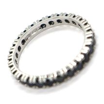 18K WHITE GOLD ETERNITY BAND RING, BLACK CUBIC ZIRCONIA, THICKNESS 3 MM image 5