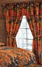 Camo The Woods Orange Camouflage 5 pc Curtain Valance Set - $29.65