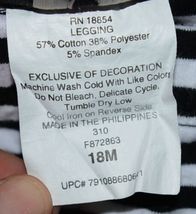 Rare Edition Black White Stripped Long Sleeve Shirt Pant Set 18 Month image 6