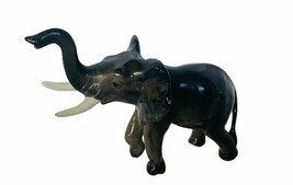 Elephant Figurine miniature sculpture gift decor vtg Hagen Renaker black... - $38.65